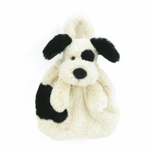 Jellycat Bashful Black and Cream Puppy Bag Default Title